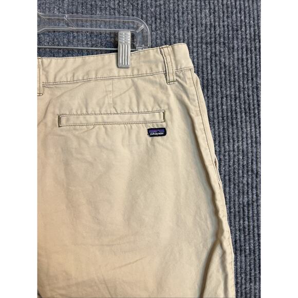 Patagonia Mens Chino Shorts Sz 36 Tan Organic Cotton Flat Front Preppy Mid Rise - Picture 5 of 10